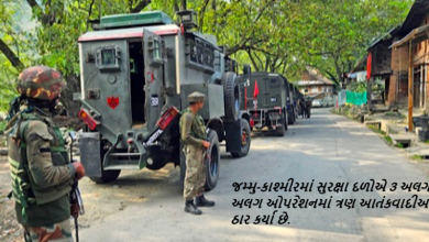 જમ્મુ-કાશ્મીરમાં સુરક્ષા દળોએ 3 અલગ-અલગ ઓપરેશનમાં ત્રણ આતંકવાદીઓને ઠાર કર્યા છે.