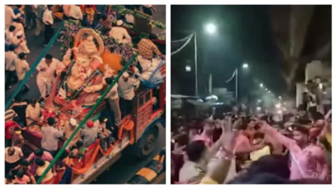 ભિવંડી (મહરાષ્ટ્ર) ગણેશ વિસર્જન દરમિયાન ભગવાન ગણેશની મૂર્તિ પર હિન્દુસ્તાની મસ્જિદ પાસે કેટલાક યુવકોએ મૂર્તિ પર પથ્થરમારો કરતા ભીડ ભડકી ગઇ હતી અને બે જૂથો વચ્ચે અથડામણ થઇ હતી