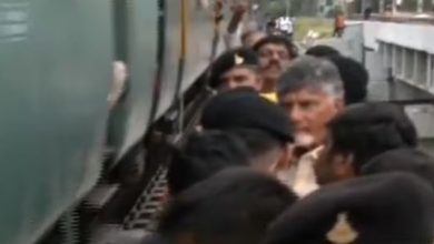 આંધ્રપ્રદેશના સીએમ ચંદ્રબાબુ નાયડુનો ચમત્કારિક બચાવ થયો , સુરક્ષા ગાર્ડે તરત બચાવ્યાં