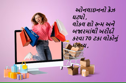 ઓનલાઇનનો ક્રેઝ ઘટ્યો: લોકલ શો રૂમ અને બજારમાંથી ખરીદી કરવા 70 ટકા લોકોનું મંતવ્ય , ભારતીય કુટુંબો રૂા.1.85 લાખ કરોડના શોપિંગ કરશે