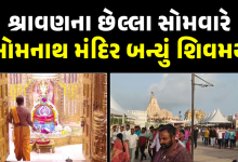 આજે પવિત્ર શ્રાવણ માસનાં છેલ્લા સોમવારે શિવ મંદિરોમાં ભક્તોની ભારે ભીડ જામી