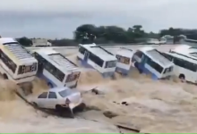 ફેંગલ વાવાઝોડાએ તબાહી મચાવી બસો અને ઘણા વાહનો પાણીમાં ડૂબતા અને તરતા જોવા મળ્યા ,