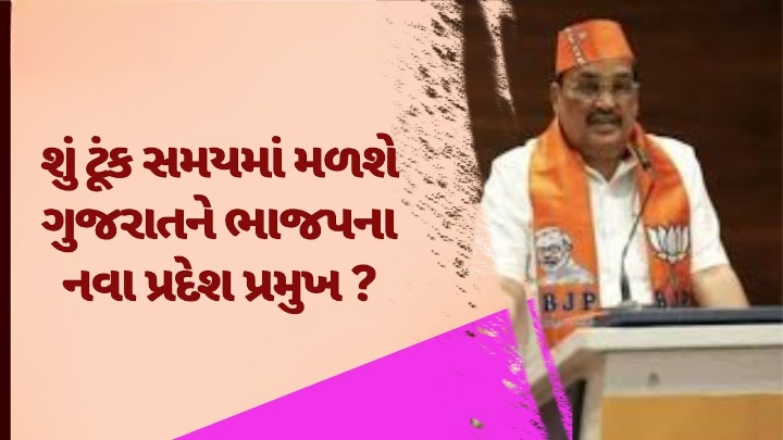 ટૂંક સમયમાં ગુજરાત ભાજપને મળશે નવા પ્રદેશ પ્રમુખ , ગુજરાત ભાજપના પ્રદેશ પ્રમુખ સૌરાષ્ટ્ર અથવા ઉત્તર ગુજરાતના કોઈ ઓબીસી નેતા હોઈ શકે છે.