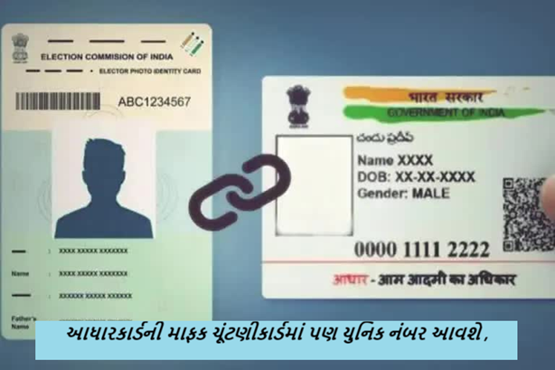 આધારકાર્ડની માફક ચૂંટણીકાર્ડમાં પણ યુનિક નંબર આવશે