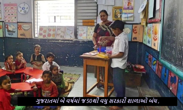 છેલ્લા બે વર્ષમાં રાજ્યમાં 56 જેટલી સરકારી શાળાઓ બંધ થઇ ખુદ સરકારે કર્યો સ્વીકાર ,