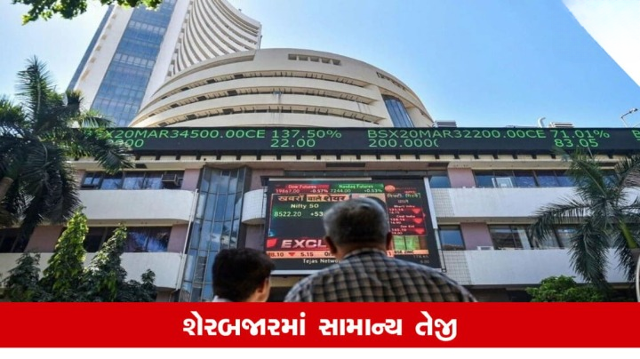 BSE સેન્સેક્સ લગભગ 100 પોઈન્ટ વધીને 78080 પર ટ્રેડ થઈ રહ્યો છે. તો નેશનલ સ્ટોક એક્સચેન્જમાં પણ સતત વધારો થઈ રહ્યો છે. NSE નિફ્ટી લગભગ 50 પોઈન્ટ વધીને 23709 પર ટ્રેડ કરી રહ્યો છે ,