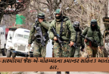 જમ્મુ-કાશ્મીરના કિશ્તવાડ જિલ્લાના છાત્રુ વિસ્તારમાં સુરક્ષા દળોને મોટી સફળતા મળી છે. જૈશ-એ-મોહમ્મદના કમાન્ડર સહિત 3 આતંકવાદી ઠાર ,