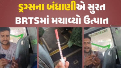સુરતમાં સતત વધી રહેલ ક્રાઇમની ઘટના વચ્ચે હવે એક ચોંકાવનારી ઘટના સામે આવી છે ; ડ્રગ્સના નશામાં ધૂત ઇસમે અડાજણ થી કામરેજ જતી બસમાં ચડી ઉત્પાત મચાવ્યો ,