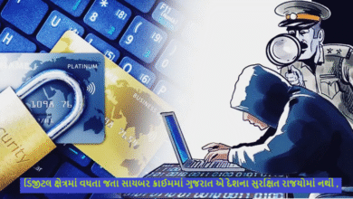 ડિજીટલ ક્ષેત્રમાં વધતા જતા સાયબર ક્રાઈમમાં ગુજરાત એ દેશના સુરક્ષિત રાજયોમાં નથી ,