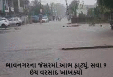 ભાવનગરના જેસરમાં આભ ફાટ્યું, સવા 9 ઇંચ વરસાદ ખાબક્યો પહેલા વરસાદે જ ભાવનગરનું તલગાજરડા ડૂબ્યું, ગામમાં છાતી સુધીના પાણી ભરાઈ ગયા છે ,