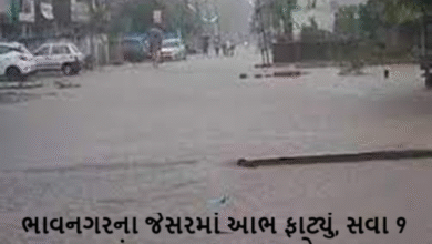 ભાવનગરના જેસરમાં આભ ફાટ્યું, સવા 9 ઇંચ વરસાદ ખાબક્યો પહેલા વરસાદે જ ભાવનગરનું તલગાજરડા ડૂબ્યું, ગામમાં છાતી સુધીના પાણી ભરાઈ ગયા છે ,