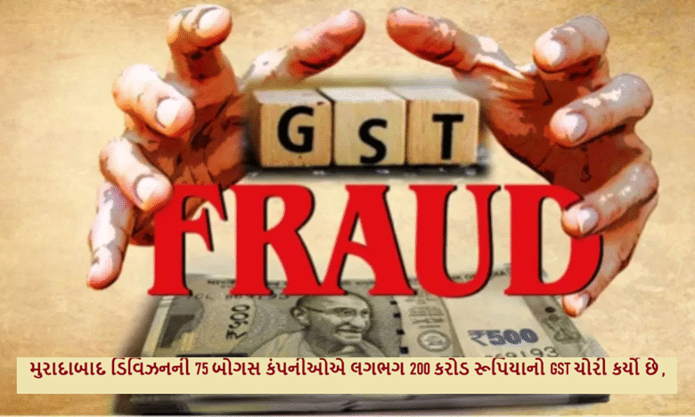 મુરાદાબાદ ડિવિઝનની 75 બોગસ કંપનીઓએ લગભગ 200 કરોડ રૂપિયાનો GST ચોરી કર્યો છે