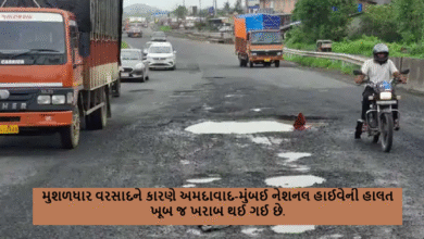 ગુજરાતમાં છેલ્લા બે દિવસથી અનેક જિલ્લાઓમાં ભારે વરસાદ વરસી રહ્યો છે. ત્યારે મુશળધાર વરસાદને કારણે અમદાવાદ-મુંબઈ નેશનલ હાઈવેની હાલત ખૂબ જ ખરાબ થઈ ગઈ છે.
