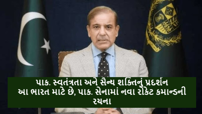 પાક. સ્વતંત્રતા અને સૈન્ય શક્તિનું પ્રદર્શન આ ભારત માટે છે, પાક. સેનામાં નવા રોકેટ કમાન્ડની રચના