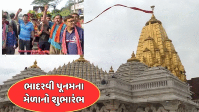 પ્રસિદ્ધ યાત્રાધામ અંબાજી ખાતે આજથી ભાદરવી પૂનમનો મહામેળો શરૂ ; મંદિરનો અદભુત શણગાર અને રોશનીના ઝગમગતા દ્રશ્યો જોઈ ભક્તોમાં ભારે ઉત્સાહ જોવા મળી રહ્યો છે.