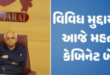 ગાંધીનગરમાં આજે રાજ્ય સરકારની કેબિનેટ બેઠક યોજાવાની છે. મુખ્યમંત્રી ભૂપેન્દ્ર પટેલ બેઠકની અધ્યક્ષતા કરશે અને મહત્વપૂર્ણ નીતિગત મુદ્દાઓ પર ચર્ચા થશે.